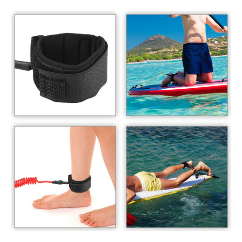 Correa De Surf Para Tobillo, 4 Pies, Elástica, Con Forma De