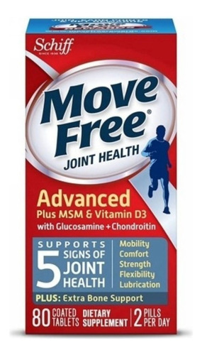 Move Free Advanced Plus Msm & Vitamin D3 Schiff 80 Tabletes
