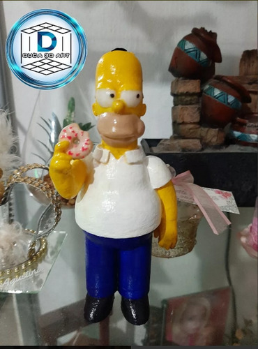 Figura Homero Simpson Comiendo Rosquilla - Impresión 3d