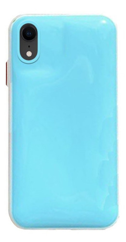 Protector Para iPhone XR Jelly Celeste 