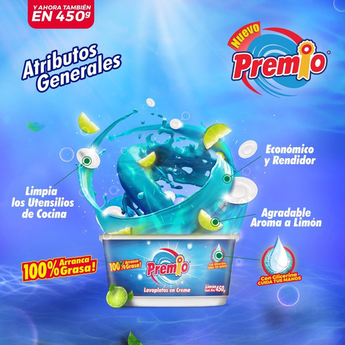 Lavaplatos En Crema Premio 450 Gr 24 Unid