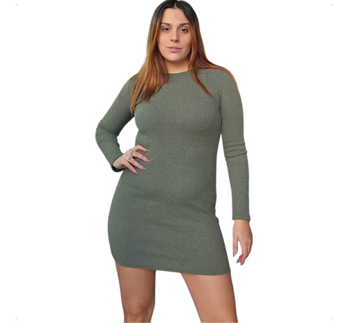 Vestido Morley Lanilla Abrigado,sexy Talle Grande Mc
