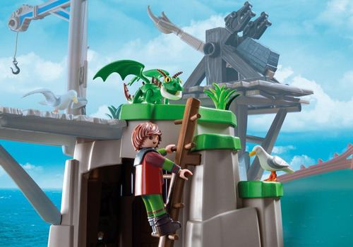 Playmobil 9243 Fortaleza De Berk Dragons Geobra