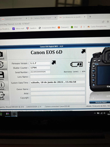 Imagen 6 de 6 de Cámara Canon Eos 6d - Full Frame (solo Body)