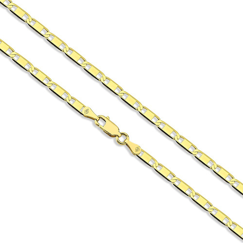 Corrente Masculina De Ouro 18k Piastrine Grossa 70cm E 11gr Cor Amarelo