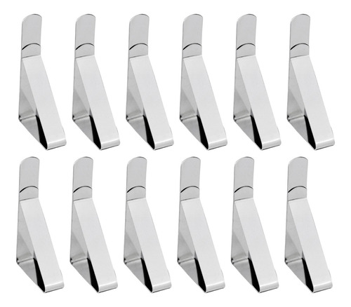 12pcs Toalla Clips Mesa De Picnic Funda Abrazaderas, Acero