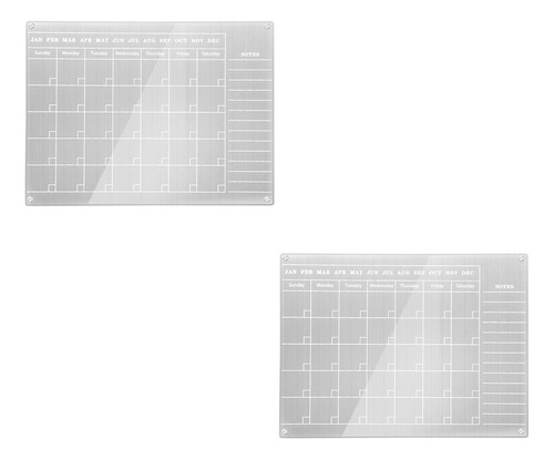 Pizarra Blanca Magnética Acrílica De Borrado En Seco, 2 Unid