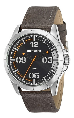 Relógio Mondaine Masculino Prata/marrom 76702g0mvnh3