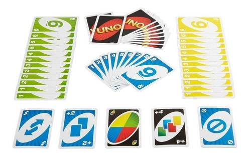 Imagen 2 de 4 de Juego de cartas Uno Mattel W2085