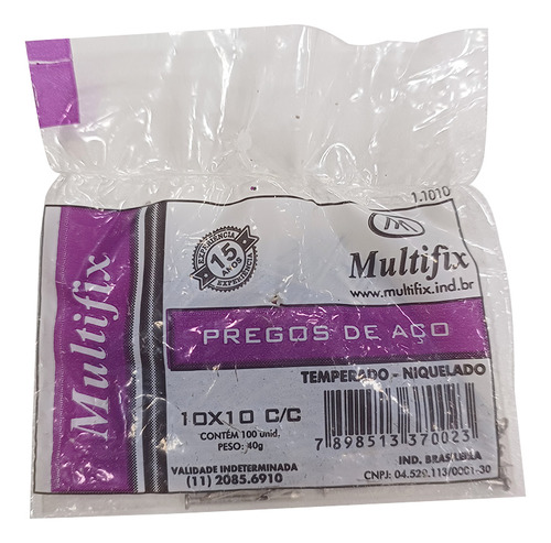 Prego De Aço 12x12 Com Cabeça Cento - Multifix