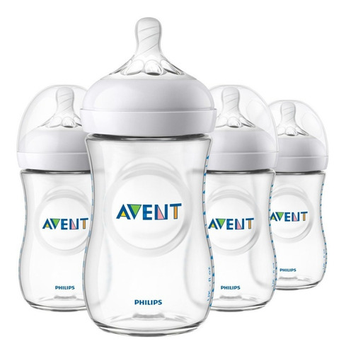 Set De Teteros Avent Natural 9 Onz  X 4 Unidades Unisex