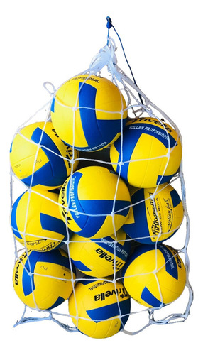 Saco Para Guardar 5 Bolas Futebol/vôlei/basquete Fio 2mm Cor Branco