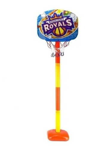 Imagem 3 de 6 de Cesta De Basquete Infantil Tabela Bola E Inflador Regulável