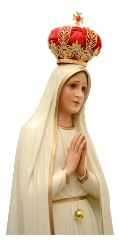 Imagem Nossa Senhora De Fátima 120cm C/ Coroa Folheada Ouro