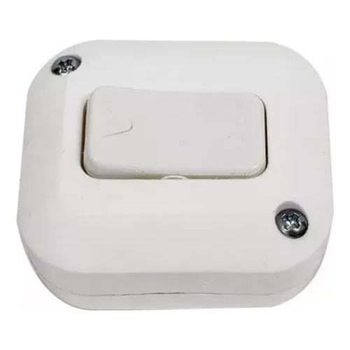 Llave Exterior 1 Interruptor 10a Blanco