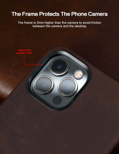 Case Para iPhone 16 Pro Max Em Couro Legítimo Magsafe Luxo