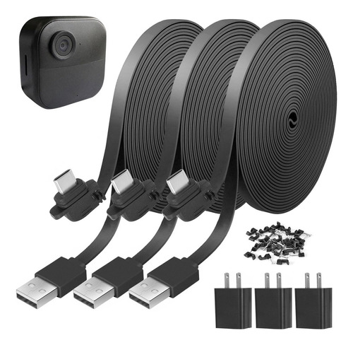 Uogw Paquete De 3 Cables De Alimentación Y Adaptador Compati