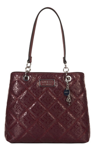 Bolsa Satchel Guess Factory Logo Estampado Para Mujer