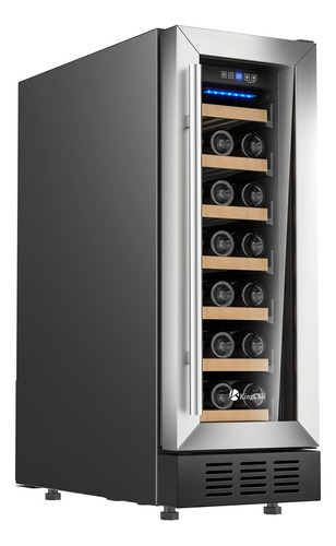 Kingchii Refrigerador De Vino De 12 Pulgadas, 19 Botellas, C