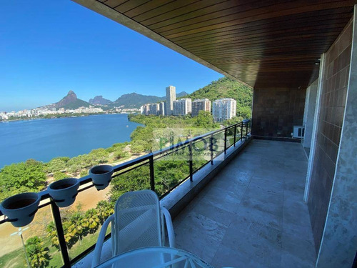 Imagem 1 de 27 de Espetacular Apartamento Com Vista Panorâmica E Com 4 Quartos À Venda, 200 M² Por R$ 4.700.000 - Lagoa - Rio De Janeiro/rj - Ap1309