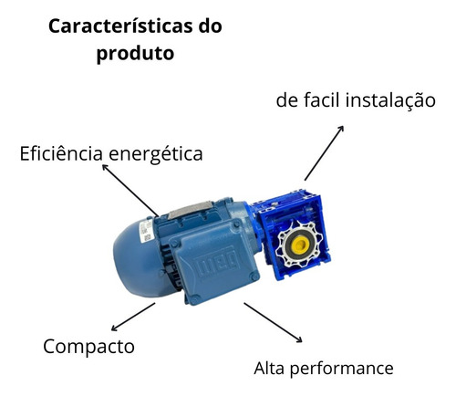 Motoredutor Vds 1cv Weg Trifásico Eixo 25mm Vazado