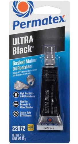 Ultra Black® Rtv Silicone Gasket Maker, .5 Oz