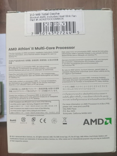Procesador Amd Athlon 64 X2 4600+ 2,4 Ghz, Socket Am2 (Usado)