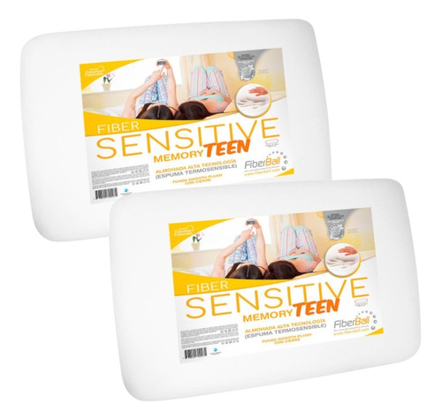 Combo 2 Almohadas Sensitive Teen Fiber Ball Inteligente