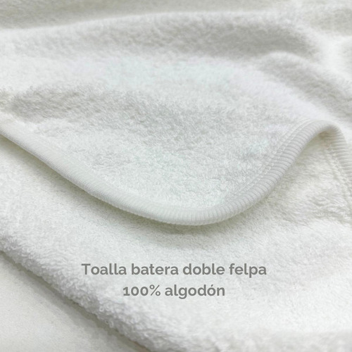 Toallón De Bebé Con Capucha Doble Felpa 100 % Algodón Beige Shabby