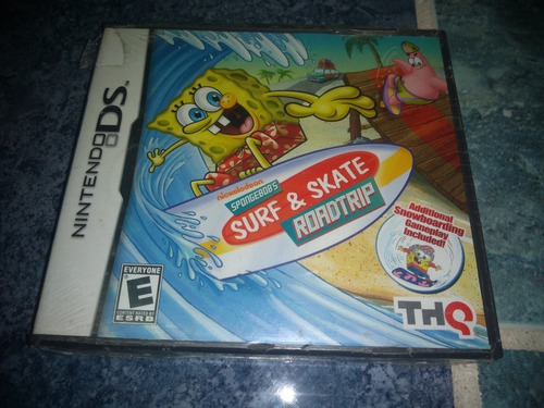 Nintendo Ds 3 D Bob Esponja Surf & Skate Road Trip Original