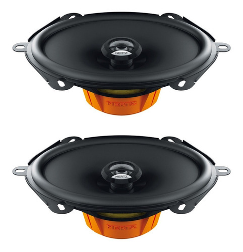 Som Automotivo Par De Alto Falante Coaxial Hertz 5x7 Dcx570 Cor Preto