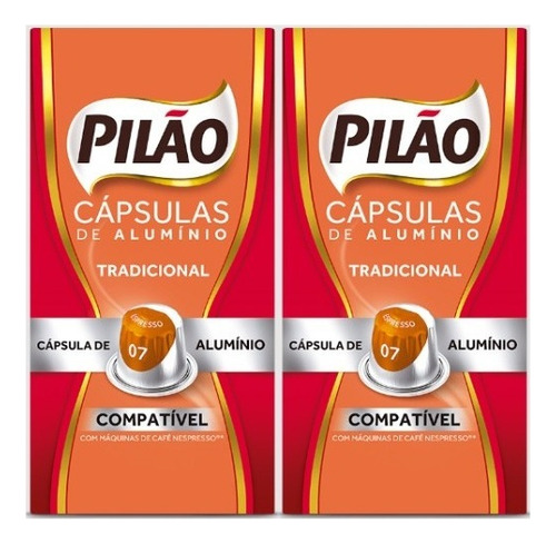 Cápsulas Nespresso Pilão Tradicional - Kit 20 Cápsulas