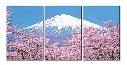 Mount Fuji - Lienzo Decorativo Para Pared, Diseño De Flor