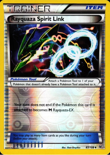 Cartas Pokemon Rayquaza Spirit Link Reverse Holo