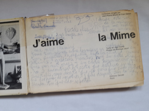 J'aime La Mime. Mimos. Jean Pierre Moulin. Yvan Dalain (Usado)