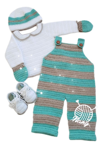 Conjunto Tejido Para Bebe Tejido Nanycrochet Principe
