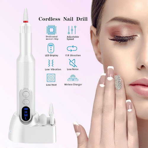Eléctrica Inalámbrica De Manicura Ajustable Con Velocidades