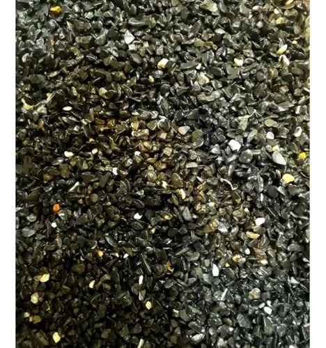 Grava Negra Cuarzo Puro Natural 5kg 3-5mm Fondo Pecera Poly