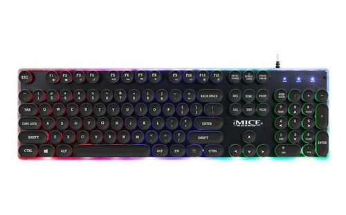 Teclado Gamer Retroiluminación Rgb Imice Ak-700 Metalico