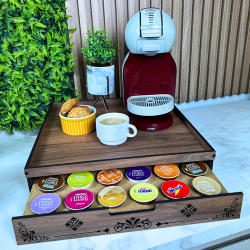 Bandeja Com Porta Capsulas De Café Dolce Gusto 36 Unidades