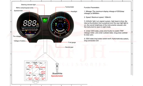 Cg150 Motocicleta Lcd Tacómetro Electrónico Código Meter