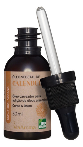 Óleo Vegetal De Calêndula Óleo De Calêndula 30ml Via Aroma