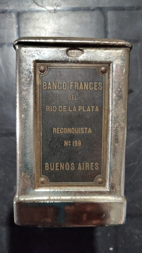 Alcancía Antigua Banco Francés Años 50 (a Reparar Cerradura)