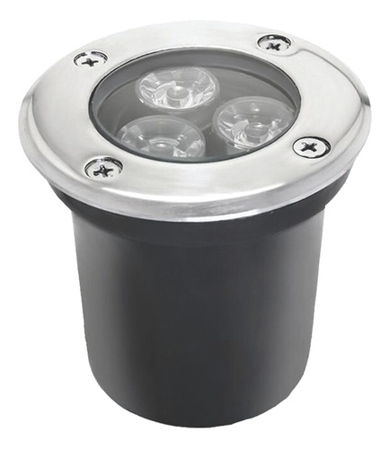 Spot Led 3w Embutir Exterior Piso Jardin Calido Silverlight Estructura Negro