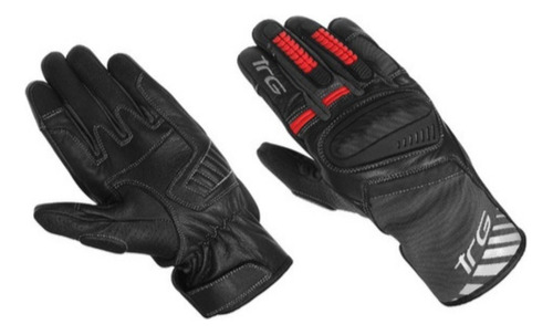 Guantes Moto Deportivo Con Cuero Y Protecciones Color Negro Talle M