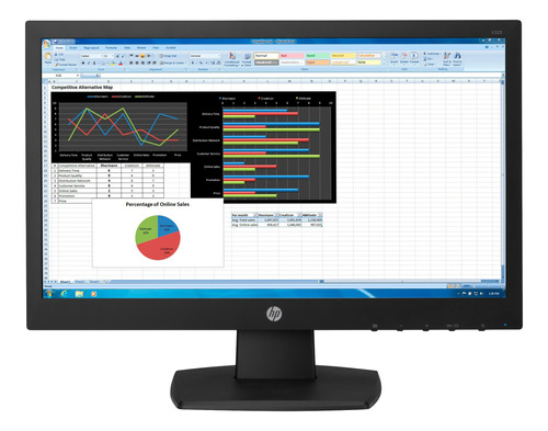 Imagen 1 de 4 de Monitor HP V22 21.5" negro 100V/240V