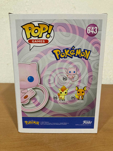 Mew 643 Funko Pop Pokemon Videojuego Caricatura Nuevo