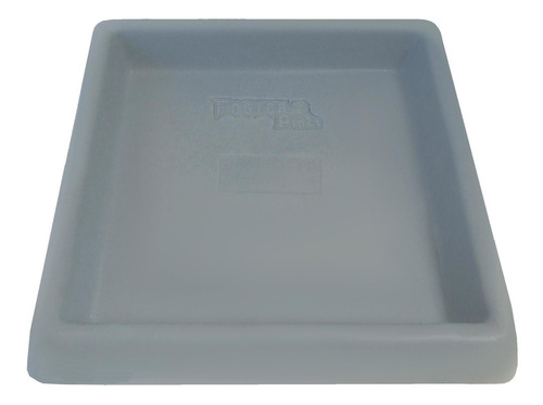 Prato Base Quadrado Vaso De Planta Polietileno 26 Cm Cinza