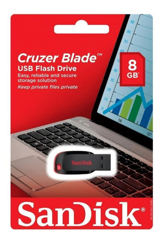 Pen Drive 8gb Cruzer Blade Usb 2.0 Sandisk Sdcz50-008g-b35