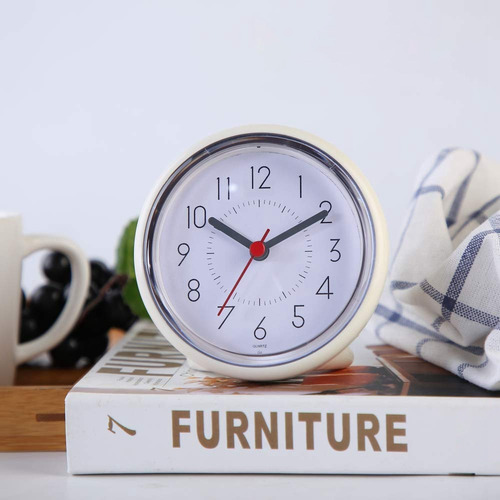 . Reloj De Pared For Baño, Impermeable, Con Ventosa,